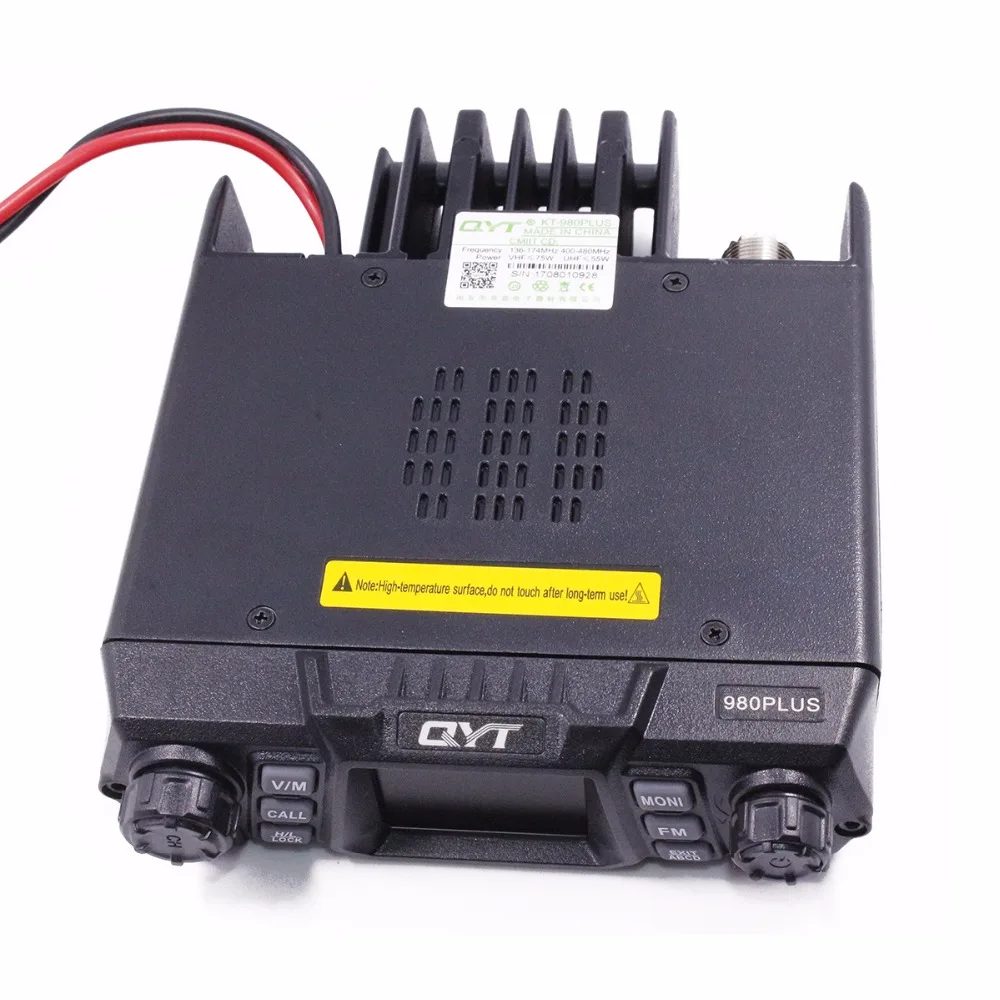 QYT KT-980 Plus Автомобильное радиоприемное устройство УКВ 136-174 МГц UHF 400-520 МГц Двухдиапазонное Базовое Автомобильное Грузовое Мобильное радиолюбительство KT980 Plus Изображение 3