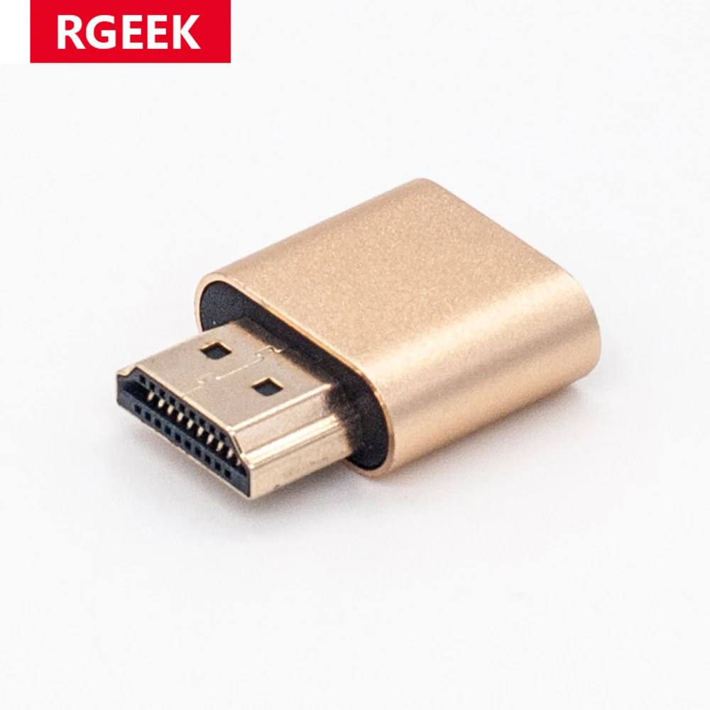 RGeek Виртуальный дисплей HDMI 4K HDMI DDC EDID Фиктивный штекер EDID Дисплей Чит Виртуальный штекер Адаптер эмулятора-манекена HDMI для майнинга Изображение 0