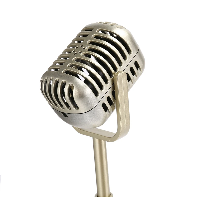 RISE-Винтажная настольная подставка для микрофона С регулируемой высотой, классическая подставка для микрофона в стиле ретро, поддельная Подставка для микрофона Изображение 2