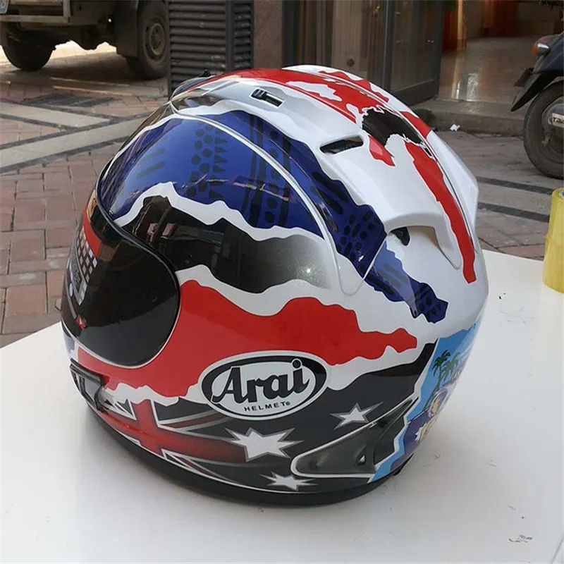 Rx7 - лучший в Японии мотоциклетный шлем Rr5 Pedro, гоночный шлем с полным лицом, вместительный Мотоцикл, capacete, мото шлем Изображение 3