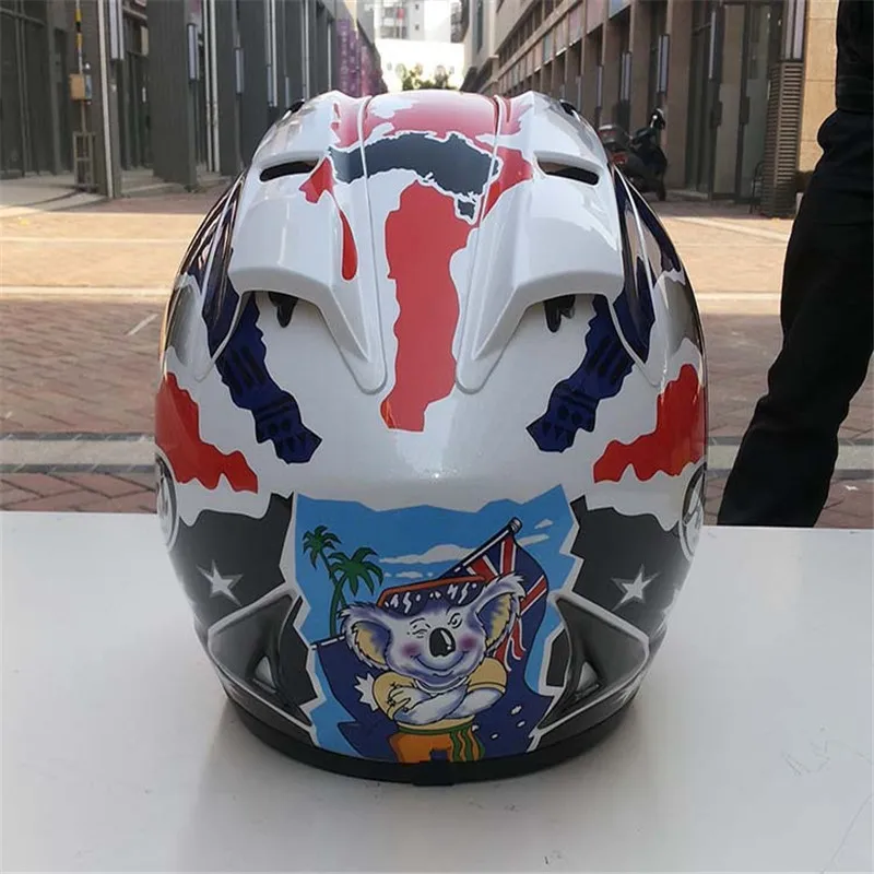 Rx7 - лучший в Японии мотоциклетный шлем Rr5 Pedro, гоночный шлем с полным лицом, вместительный Мотоцикл, capacete, мото шлем Изображение 4