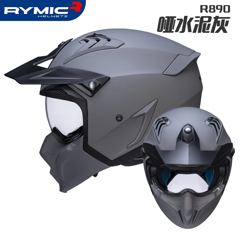 RYMIC Полный чехол Для мотоцикла, шлем для мотокросса, Четырехсезонный Унисекс, Теплые Capacetes Cascos Moto Para Los Hombres Изображение 3