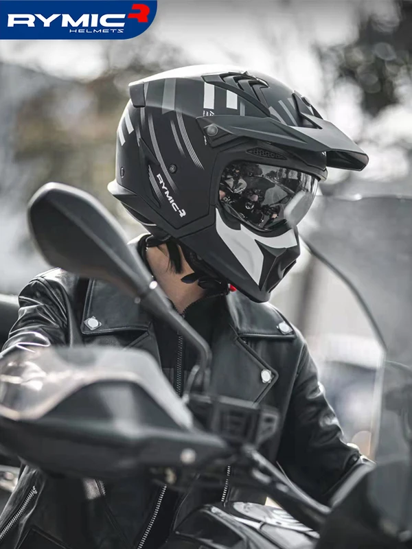 RYMIC Полный чехол Для мотоцикла, шлем для мотокросса, Четырехсезонный Унисекс, Теплые Capacetes Cascos Moto Para Los Hombres Изображение 4