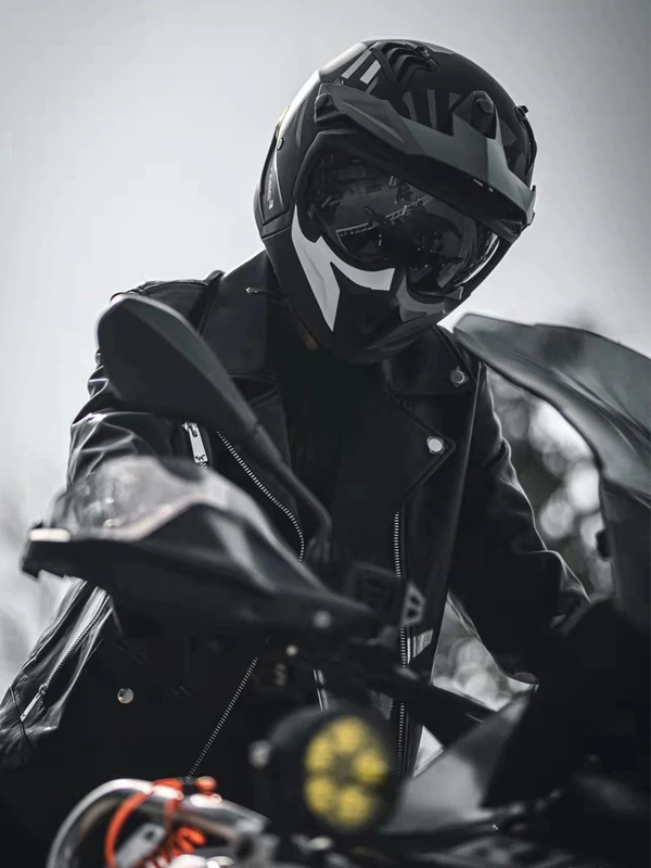 RYMIC Полный чехол Для мотоцикла, шлем для мотокросса, Четырехсезонный Унисекс, Теплые Capacetes Cascos Moto Para Los Hombres Изображение 5