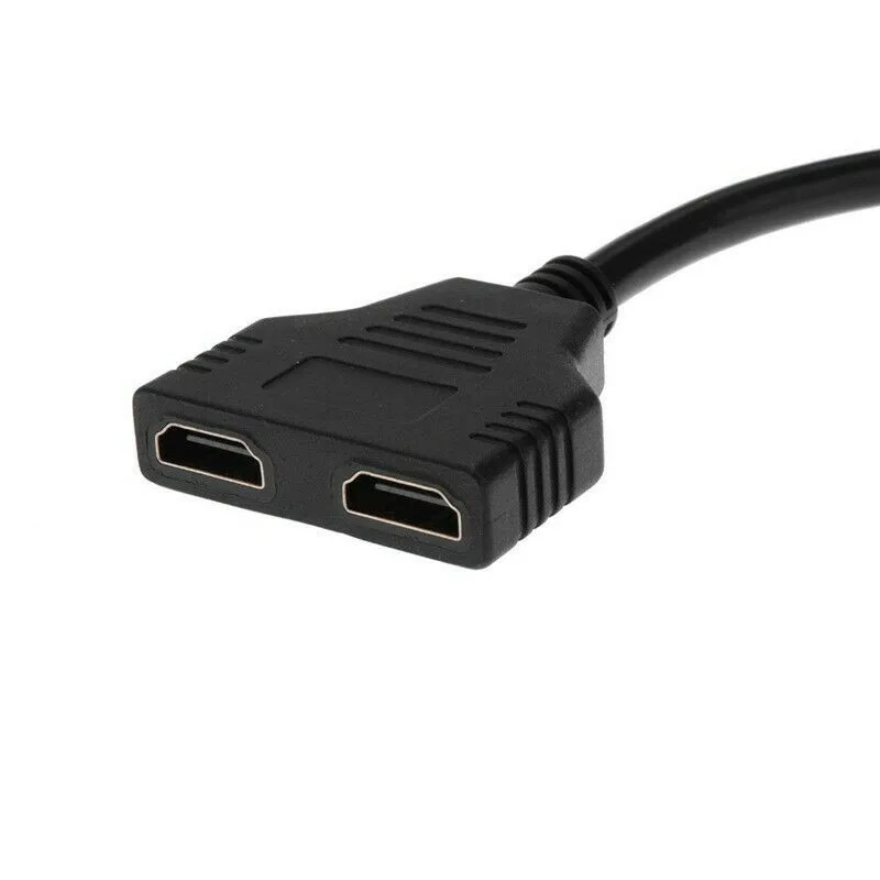 RYRA HDMI-совместимый Разветвитель С 1 Входным Разъемом На 2 Выходных Женских Порта Кабельный Адаптер Конвертер 1080P Для Игр, мультимедийных видео Изображение 2