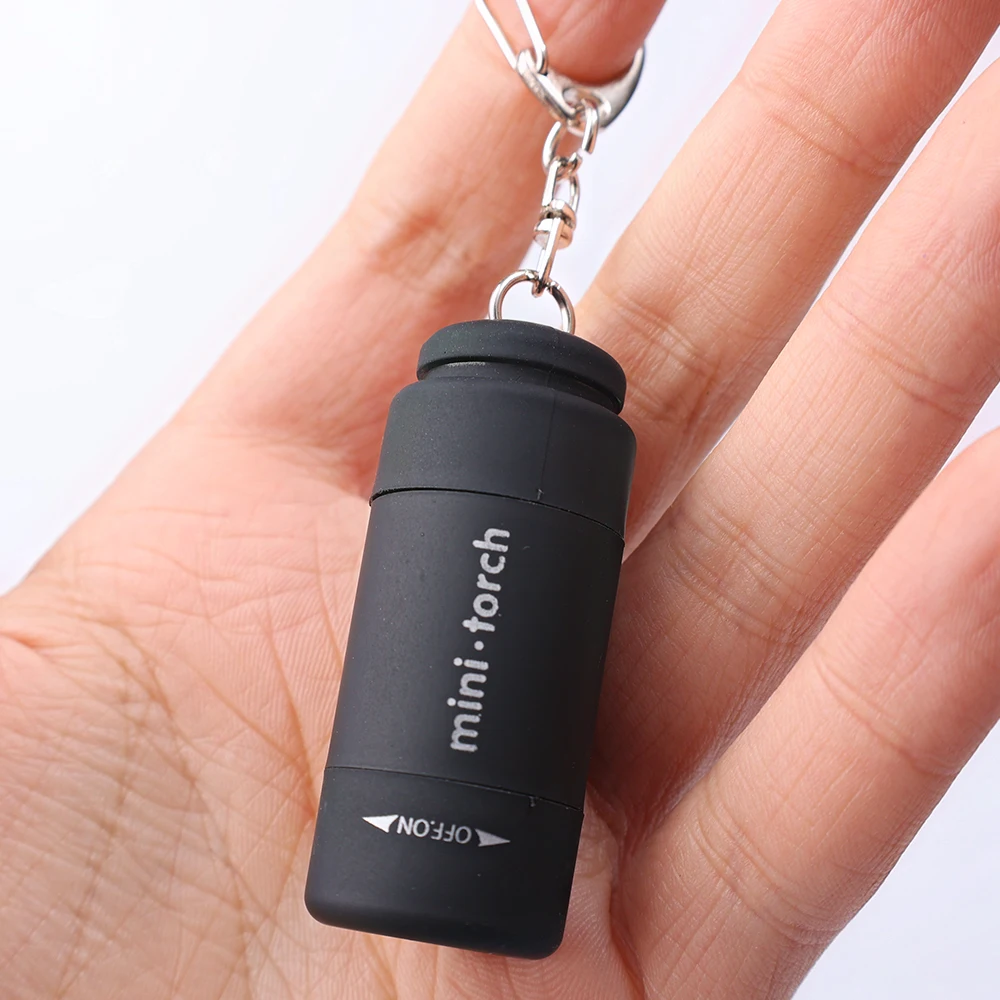 USB Мини-фонарик Портативный брелок-фонарик Светодиодный Перезаряжаемый Карманный Водонепроницаемый Походный фонарь для кемпинга на открытом воздухе Изображение 2