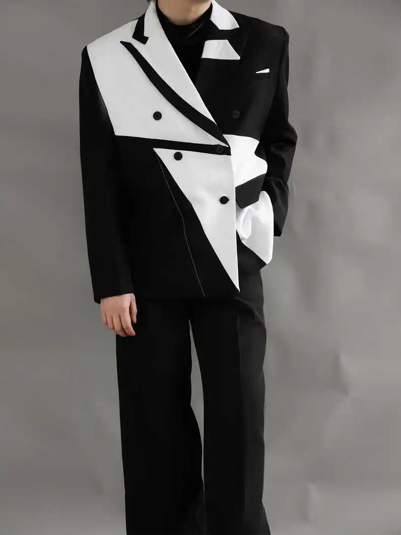 X03144 Модные мужские пальто и куртки 2023 для подиума, роскошный известный бренд, европейский дизайн, мужская одежда в стиле вечеринок Изображение 1
