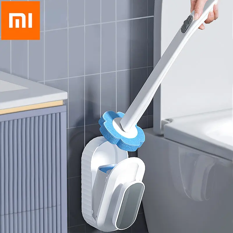 Xiaomi Mijia Одноразовый раствор для чистки туалетной щетки, Настенный инструмент для чистки, Сменная насадка для унитаза в ванной Изображение 1