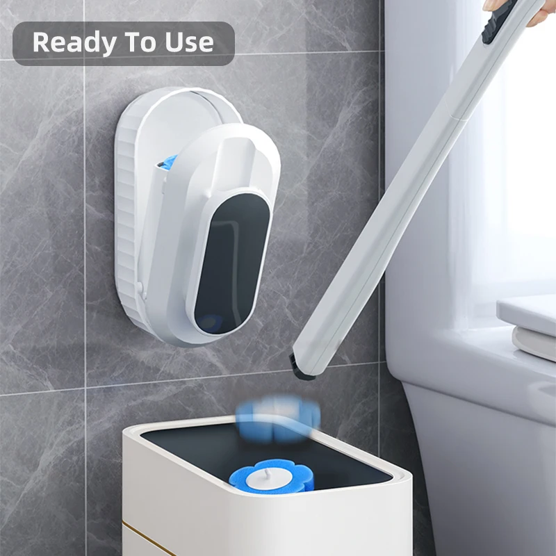 Xiaomi Mijia Одноразовый раствор для чистки туалетной щетки, Настенный инструмент для чистки, Сменная насадка для унитаза в ванной Изображение 5