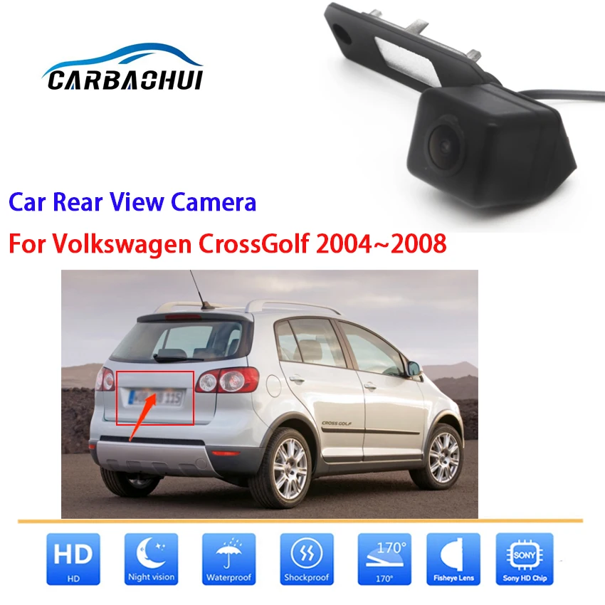 Автомобильная Камера Заднего Вида Для Volkswagen CrossGolf 2004 2005 2006 2007 2008 CCD Full HD Ночного Видения Камера Заднего Вида Водонепроницаемая Изображение 0