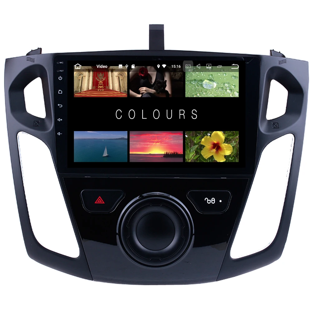 Автомобильная Радионавигация RoverOne Для Ford Focus 3 2012 - 2015 Сенсорный Экран Android GPS Bluetooth Центральный Мультимедийный + Карта Изображение 0