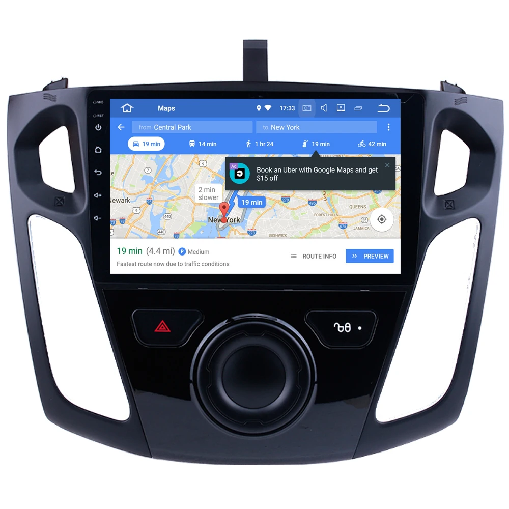 Автомобильная Радионавигация RoverOne Для Ford Focus 3 2012 - 2015 Сенсорный Экран Android GPS Bluetooth Центральный Мультимедийный + Карта Изображение 4