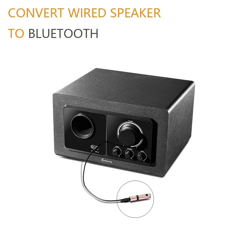 Автомобильный Bluetooth-приемник Mencom Aux, автомобильный комплект громкой связи Bluetooth, беспроводной аудиоадаптер с микрофоном для проводных наушников, динамик Изображение 5