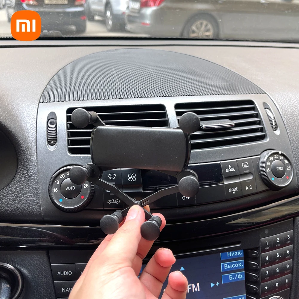 Автомобильный держатель телефона Xiaomi, зажим для вентиляционного отверстия, подставка для смартфона, Гравитационное крепление для iPhone Huawei Samsun, Универсальная подставка для GPS в автомобиле Изображение 2