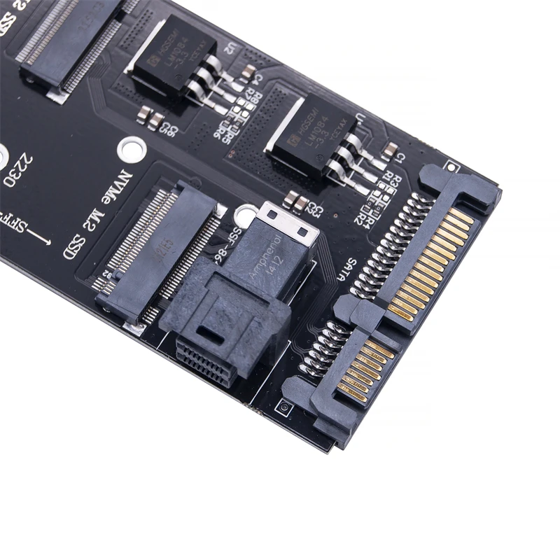 Адаптер SSD SATA NVME M2 Адаптер SSD M2 NVME PCIE SSD к SFF-8643 Адаптер M.2 NGFF SATA SSD к дополнительным картам SATA Riser для 22110 M.2 Изображение 2