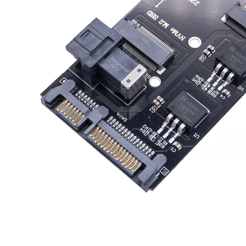 Адаптер SSD SATA NVME M2 Адаптер SSD M2 NVME PCIE SSD к SFF-8643 Адаптер M.2 NGFF SATA SSD к дополнительным картам SATA Riser для 22110 M.2 Изображение 3