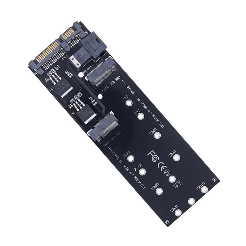 Адаптер SSD SATA NVME M2 Адаптер SSD M2 NVME PCIE SSD к SFF-8643 Адаптер M.2 NGFF SATA SSD к дополнительным картам SATA Riser для 22110 M.2 Изображение 5