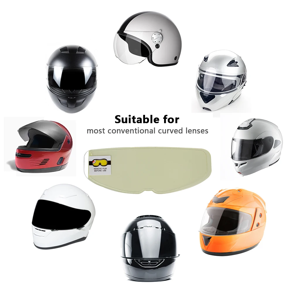 Аксессуары для мотоциклов, прозрачная наклейка на мотоциклетный шлем, пленки для линз на мотоциклетный шлем, универсальная противотуманная пленка Изображение 3
