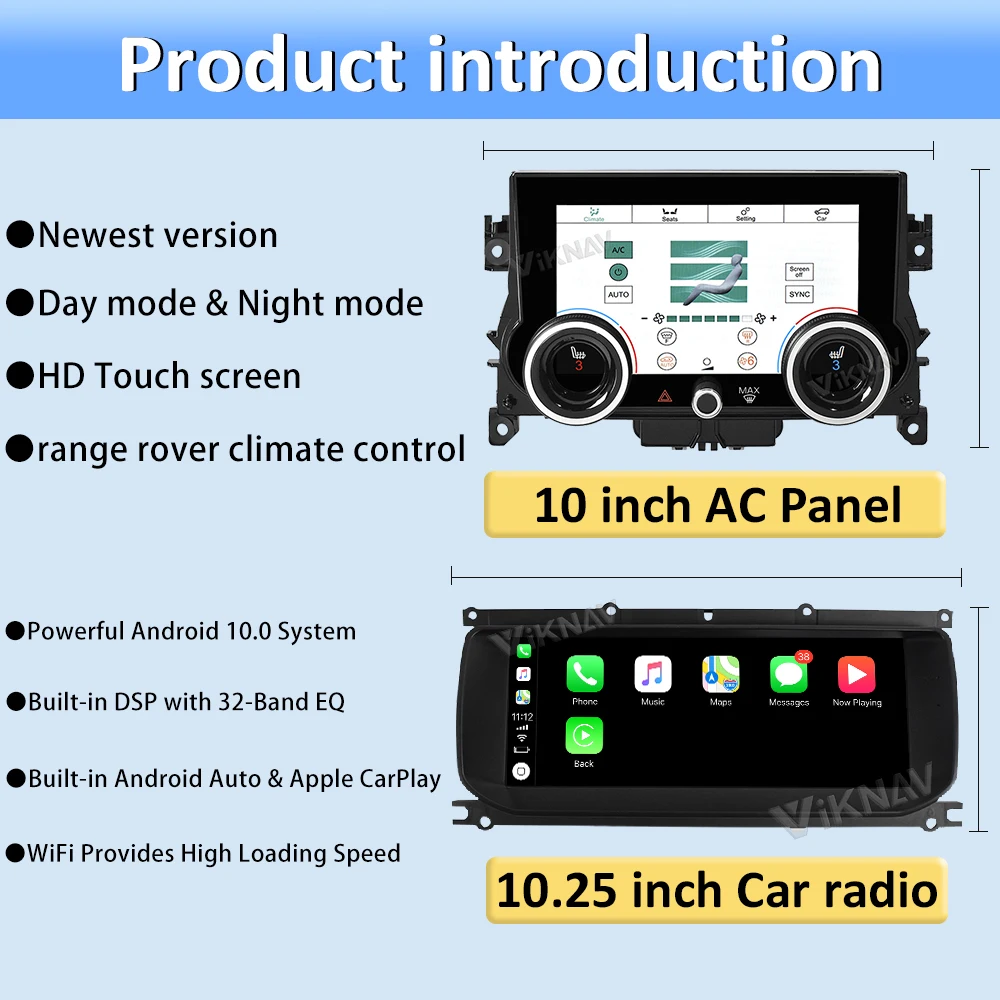 Беспроводное Автомобильное радио CarPlay Для Range Rover Evoque L551 L538 2013-2017 Обновление 128 ГБ Android 12,0 Автоаудио Сенсорный Экран 8 Ядер Изображение 1