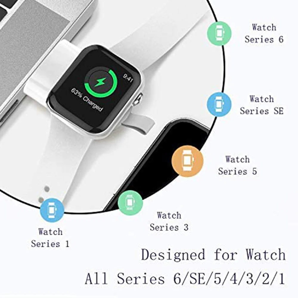 Беспроводное Зарядное Устройство для Apple Watch 8 7 6 5 4 3 2 SE iWatch Portable Type c USB Fast Charging Dock Station Зарядные Устройства Applewatch Изображение 2