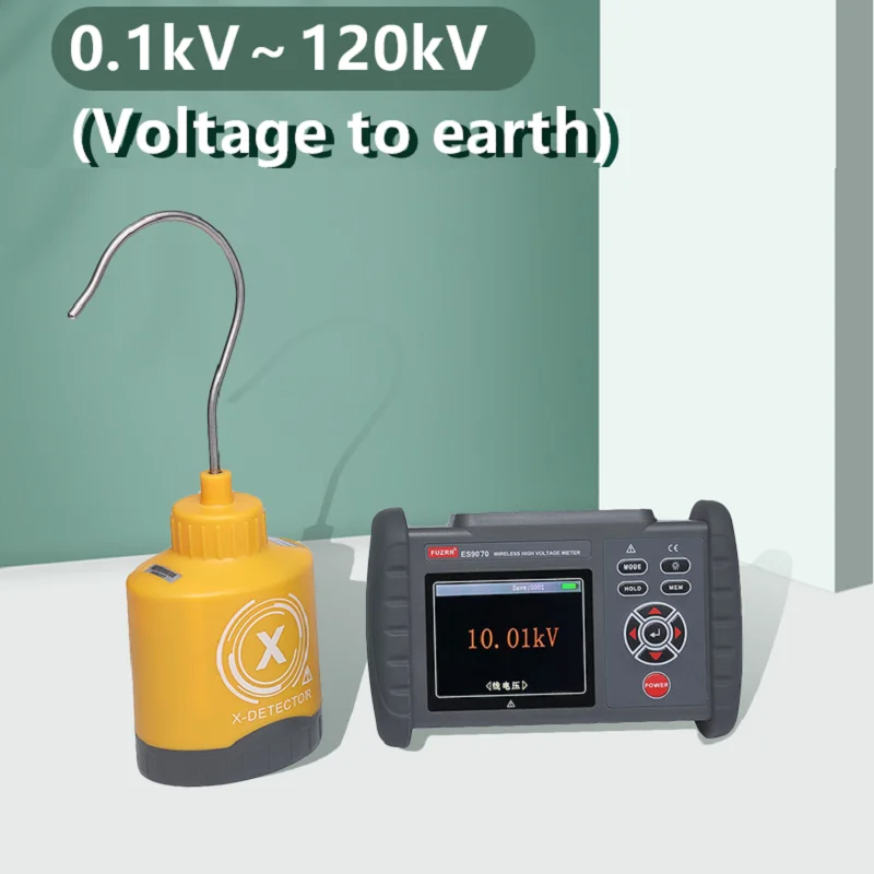 Беспроводной высоковольтный вольтметр ES9070 с номинальным напряжением 70 В ~ 220 кВ для проверки мощности высоковольтной линии электропередачи. Изображение 1