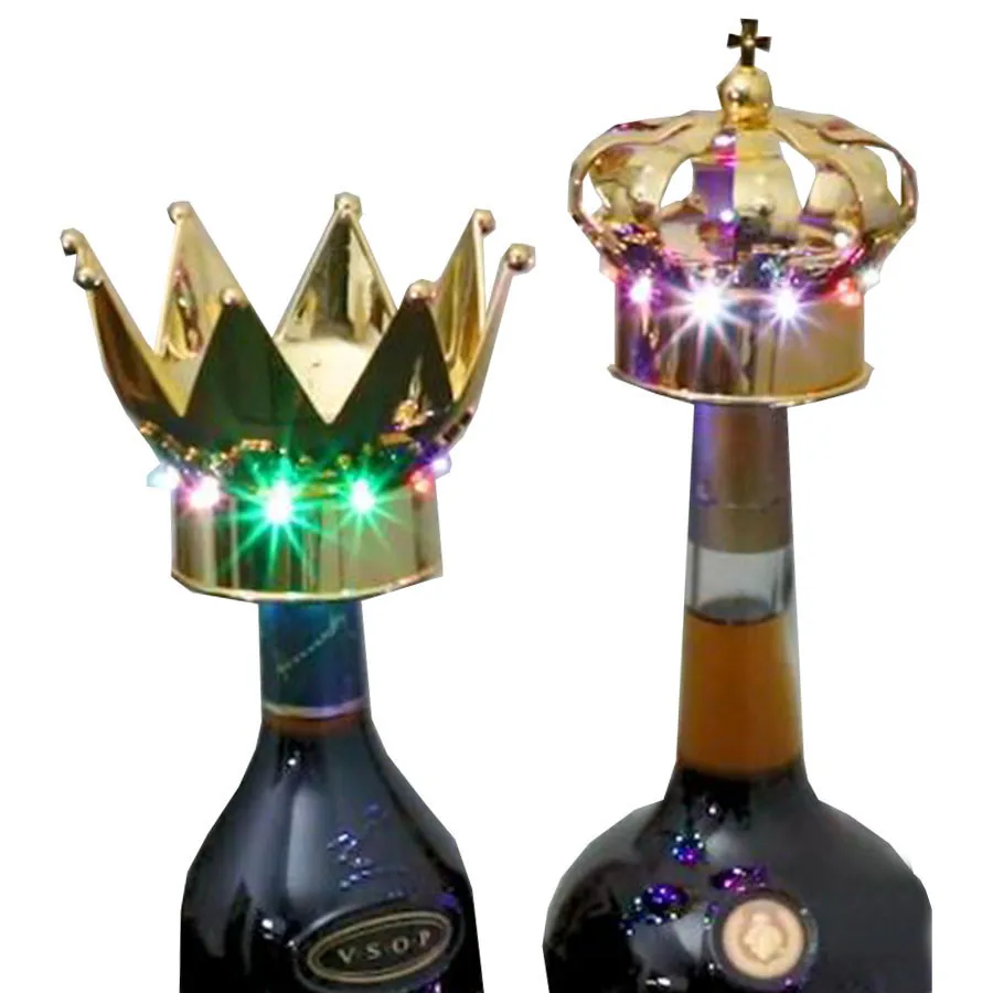 Бутылка шампанского в виде короны, стробоскопическая палочка, светодиодный бенгальский огонь, перезаряжаемая пробка для шампанского, Мигающие бенгальские огни для вечеринки в ночном клубе, баре. Изображение 5