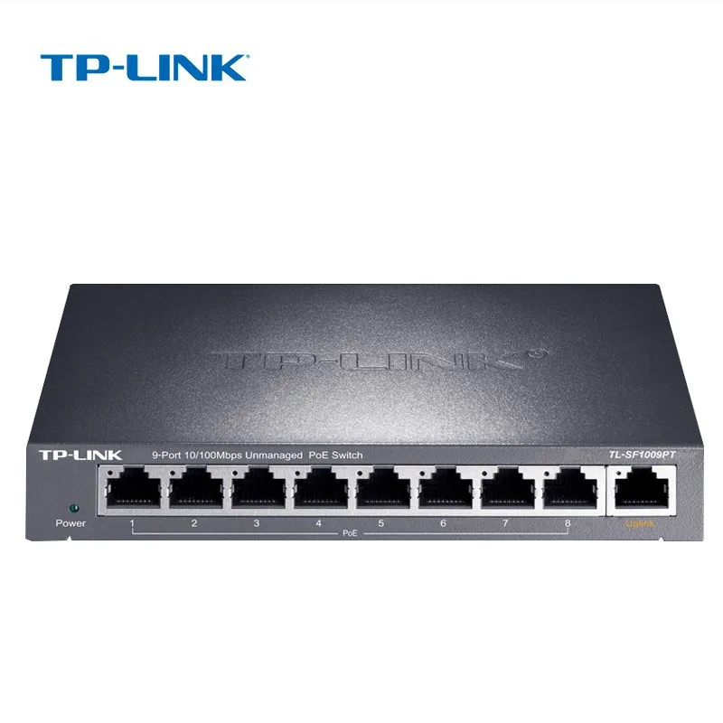 Быстрый PoE-коммутатор TP-Link с 9 портами 10/100 Мбит/с, Питание через Ethernet-коммутатор Для мониторинга точки доступа IP-камеры Мощностью до 30 Вт на единицу (TL-SF1009PT) Изображение 0