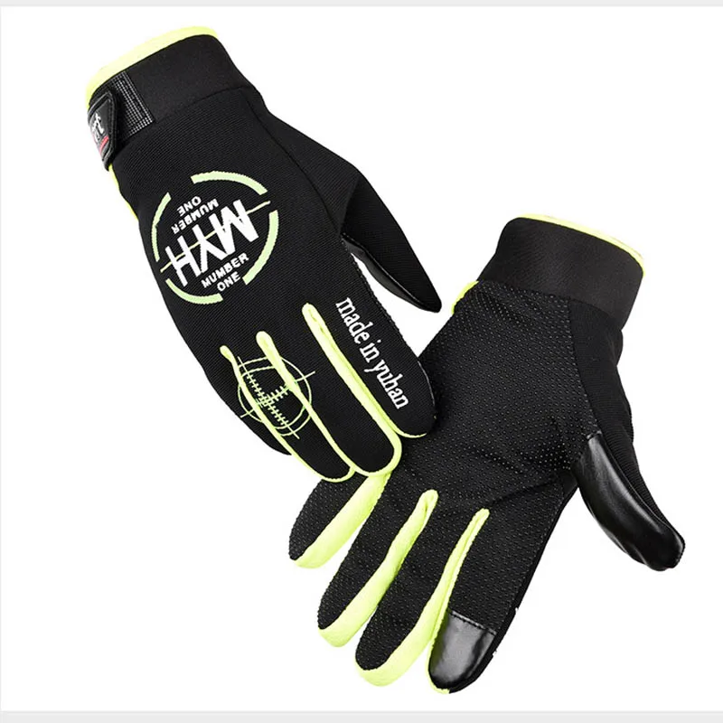 Велосипедные перчатки, Спортивные ветрозащитные перчатки с сенсорным экраном, зимние теплые Мужские Женские велосипедные перчатки с полными пальцами, велосипедные перчатки Изображение 0