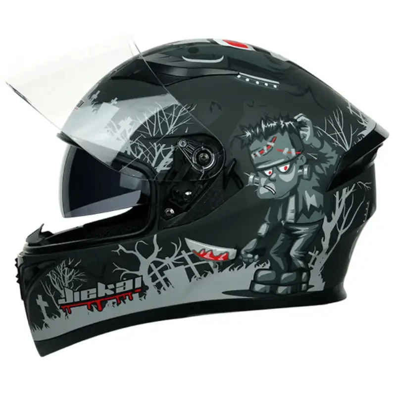 Винтажный Мотоциклетный Шлем, JK316 Wild Man Полный Охват Мотоциклетного Гоночного Шлема Cool Safety Защитный Шлем Для Мужчин Женщин Изображение 1
