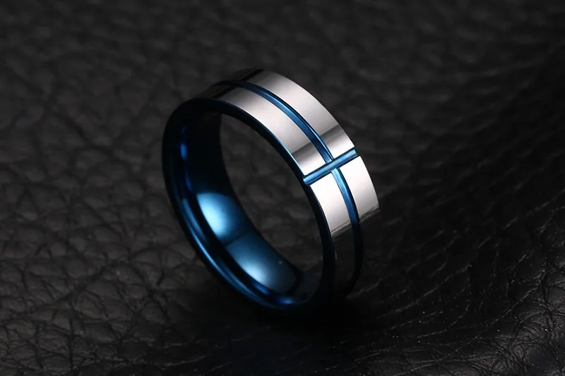 Вольфрамовое мужское кольцо на День Святого Валентина, обручальное мужское кольцо для мужчин, свадебное Solove R4980 Изображение 1