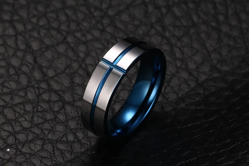 Вольфрамовое мужское кольцо на День Святого Валентина, обручальное мужское кольцо для мужчин, свадебное Solove R4980 Изображение 3