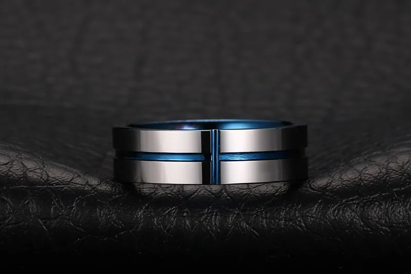 Вольфрамовое мужское кольцо на День Святого Валентина, обручальное мужское кольцо для мужчин, свадебное Solove R4980 Изображение 4