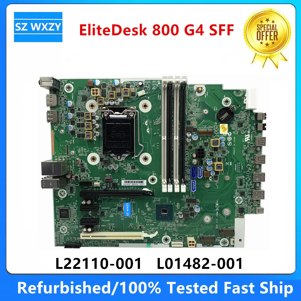 Восстановленная для HP EliteDesk 800 G4 SFF Настольная Материнская плата Q370 LGA 1151 DDR4 L22110-001 L22110-601 L01482-001 100% Протестирована Изображение 0
