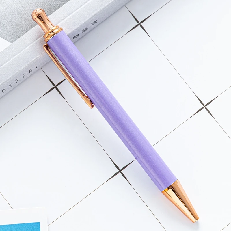 Выдвижная металлическая шариковая ручка Signature Pen 1,0 мм многоразового использования для офиса отеля Изображение 4