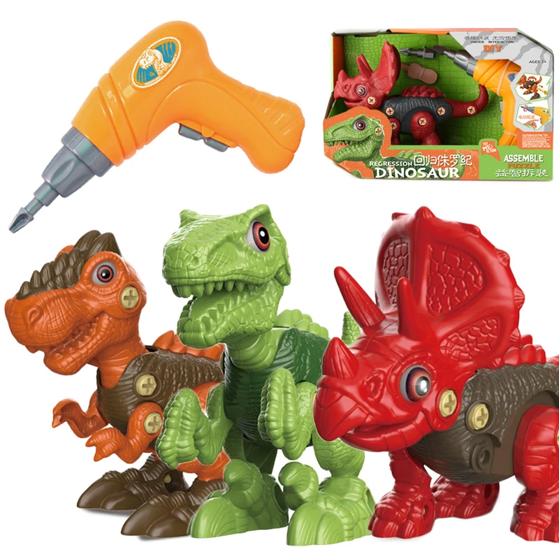 Гайка для разборки и сборки игрушки-динозавра Яйцо Динозавра с отверткой Тираннозавр Развивающие игрушки своими руками для детей Изображение 0
