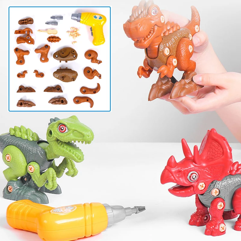 Гайка для разборки и сборки игрушки-динозавра Яйцо Динозавра с отверткой Тираннозавр Развивающие игрушки своими руками для детей Изображение 2