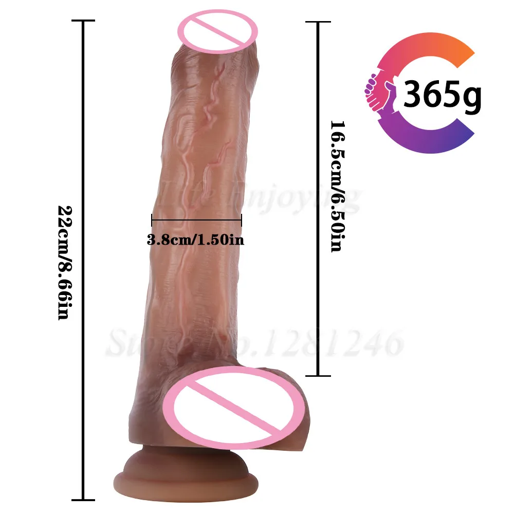 Двухслойный Мягкий силиконовый реалистичный фаллоимитатор с мощной присоской, Огромный пенис, секс-игрушки для женщин, Большой искусственный член, женская мастурбация Изображение 4