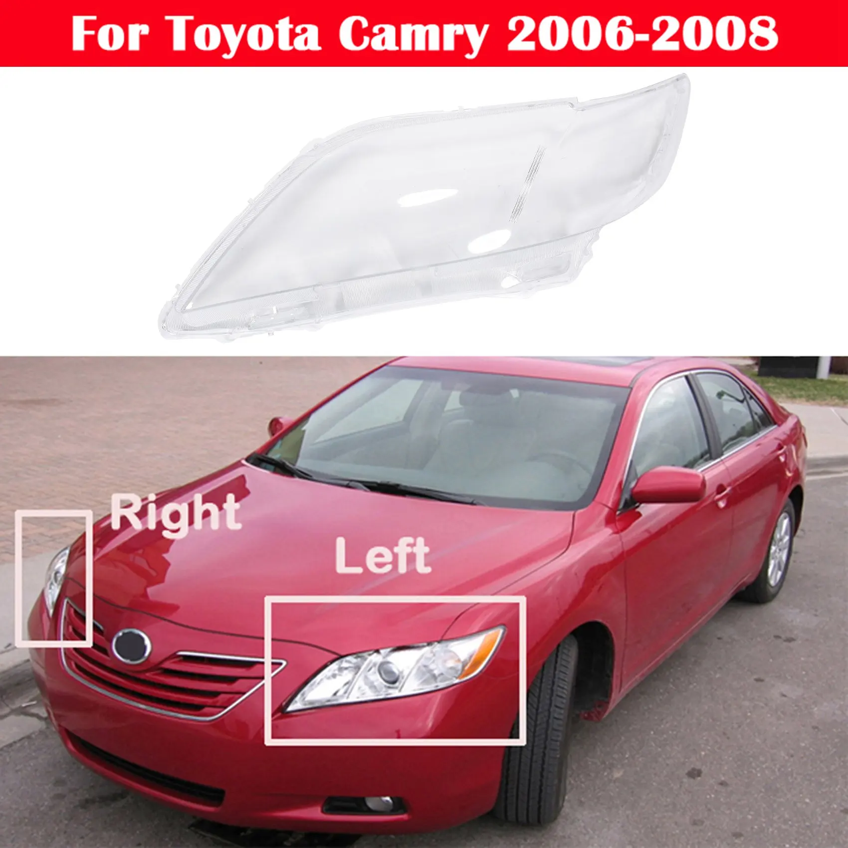 для 2006 2007 2008 годов выпуска левая боковая фара автомобиля, прозрачная крышка объектива, лампа головного света, абажур в виде ракушки Изображение 3