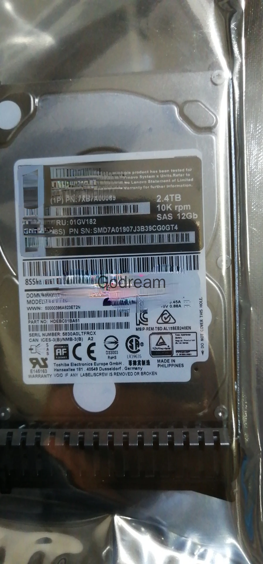 Для IBM X3650 M5 X3550 M5 серверный жесткий диск 01GV182 2.4T 10K SAS 2.5 дюйма Изображение 0