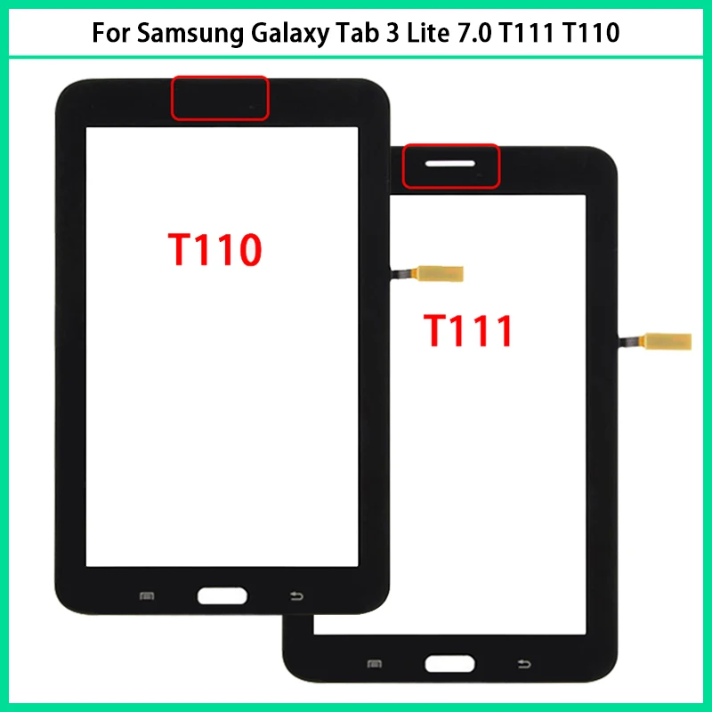 Для Samsung Galaxy Tab 3 Lite 7.0 SM-T111 t110 Сенсорная панель Дигитайзер Сенсор Переднее стекло T111 T110 Сенсорный экран Изображение 0
