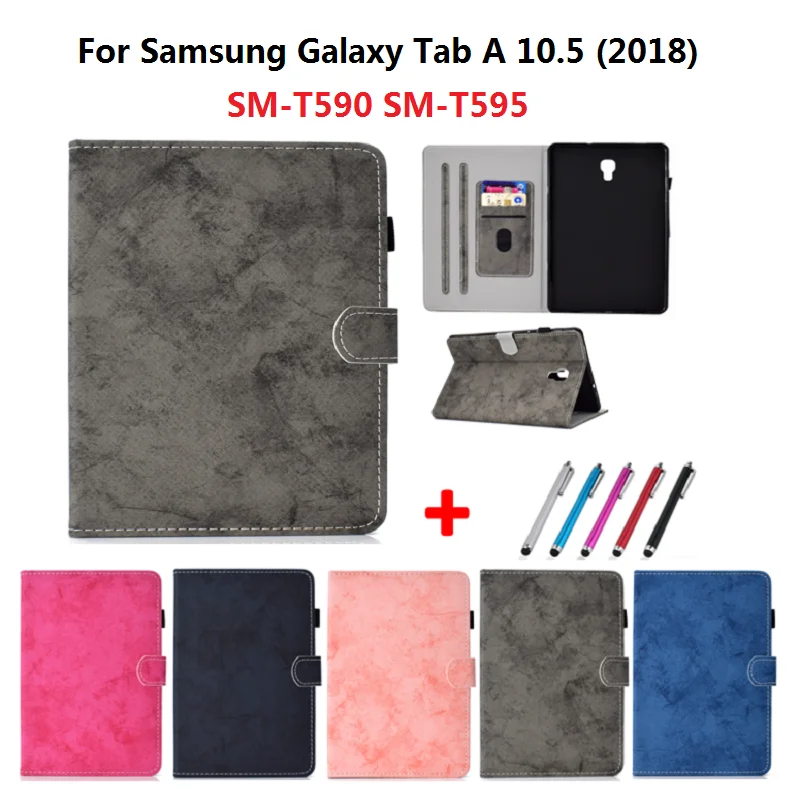 Для Samsung Galaxy Tab A A2 10,5 дюймов 2018 Чехол SM-T590 SM-T595 Чехол-подставка для планшета Funda Для Samsung Tab A 10 5 Чехол T595 T590 Изображение 5