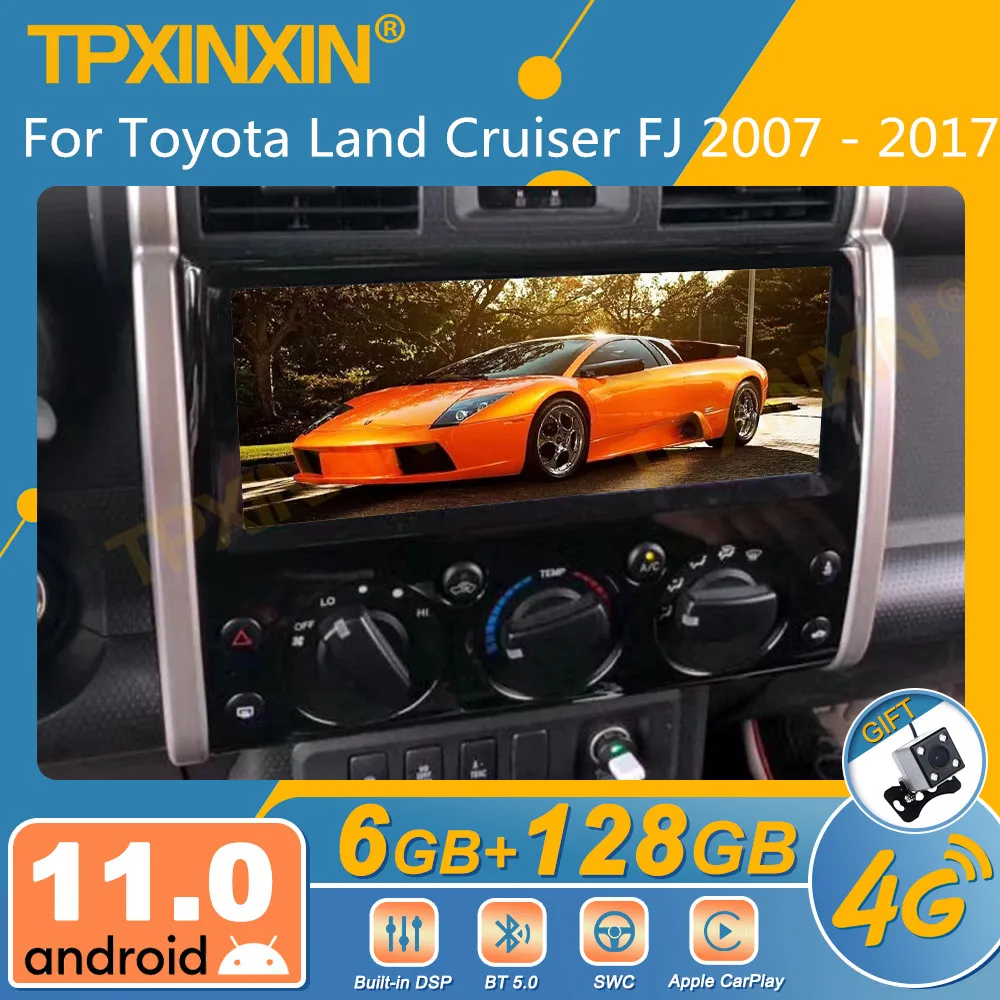 Для Toyota Land Cruiser FJ 2007-2017 Android автомагнитола 2Din стереоприемник Авторадио Мультимедийный плеер GPS Navi головное устройство Изображение 0