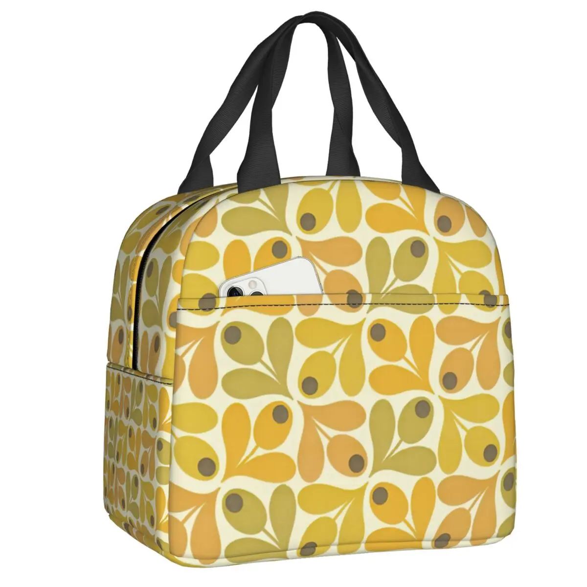 Женская сумка-тоут Orla Kiely с цветочной изоляцией для ланча в скандинавском стиле с цветами, термос для ланча с едой для работы, учебы и путешествий Изображение 0