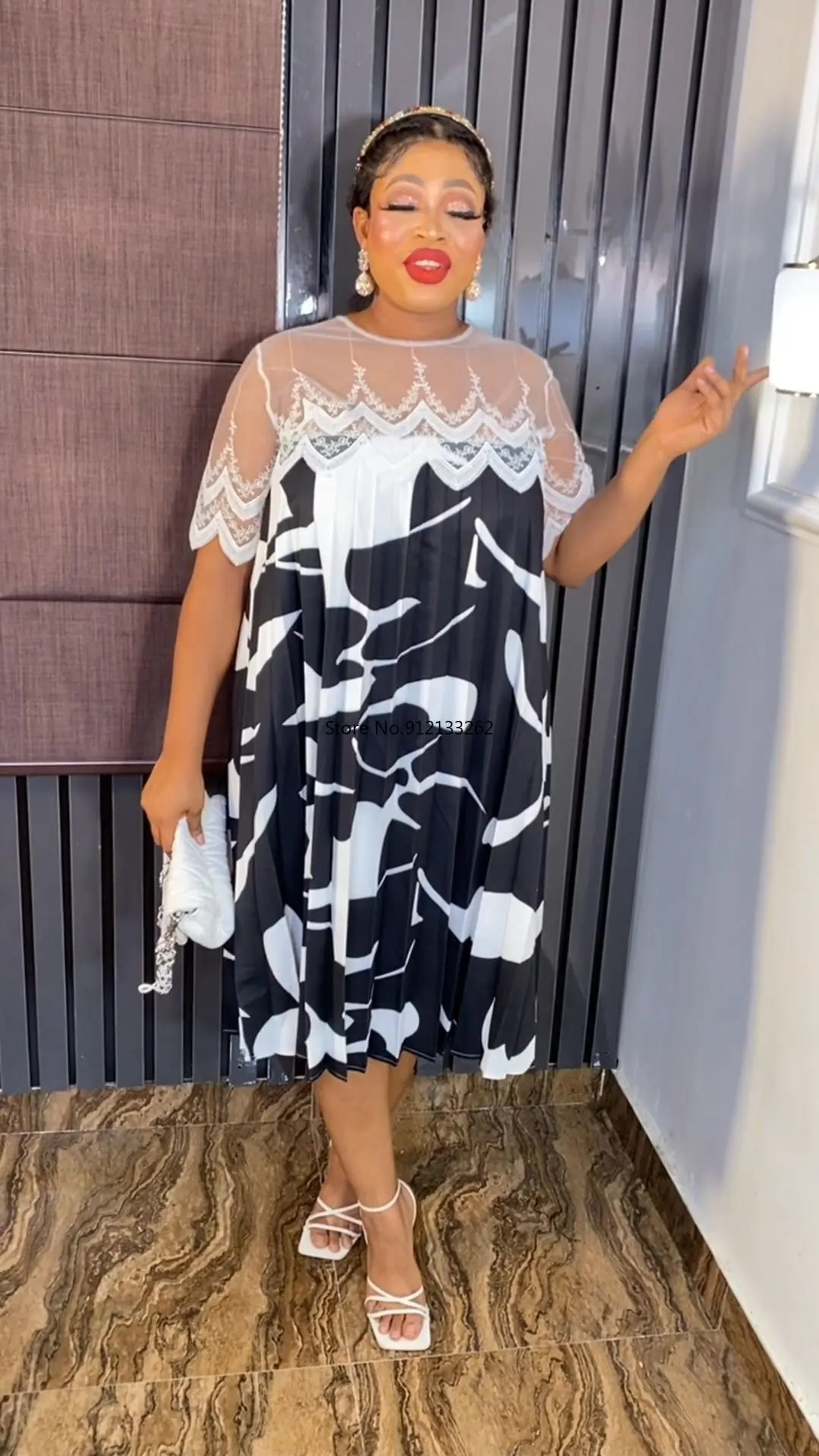 Женские платья с принтом в африканском стиле дашики, новинка 2023 года, халат большого размера с коротким рукавом, Дубай, Турция, одежда Robe Africaine Femme. Изображение 3