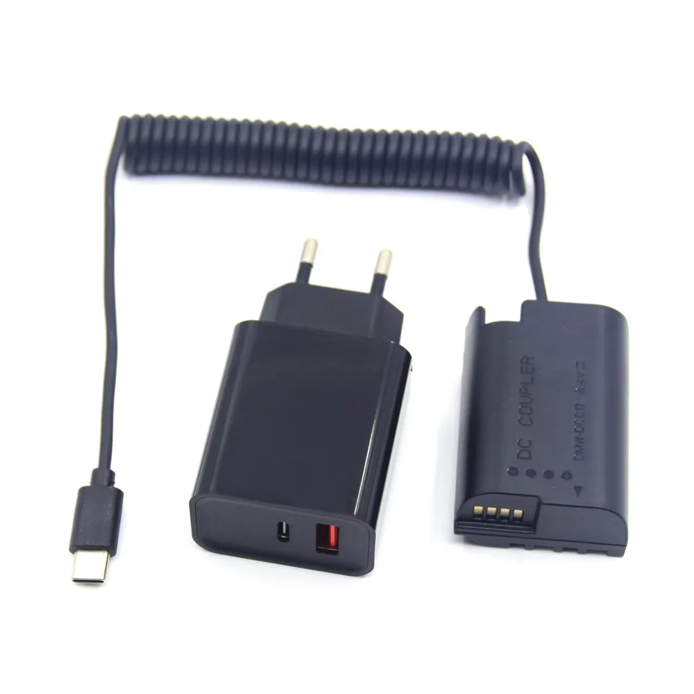 Зарядное Устройство PD USB C DMW-DCC17 Соединитель Постоянного Тока DMW-BLK22 Фиктивный Аккумулятор Кабель-Адаптер Питания Для Panasonic Lumix GH6 GH6L GH5II DC-S5 S5K Изображение 0