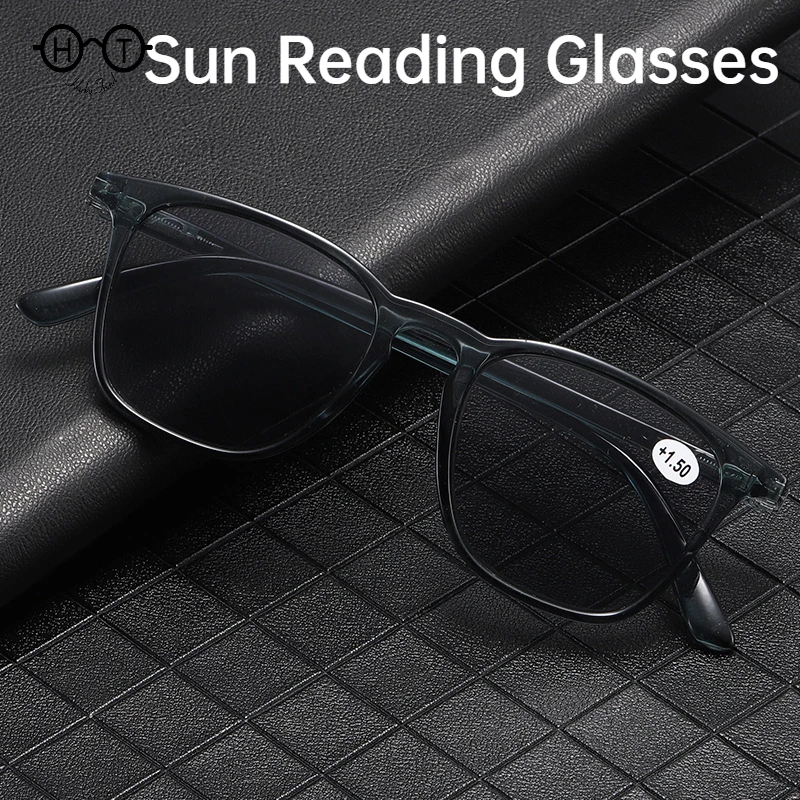 Классические Солнцезащитные Очки Для чтения Женщины Мужчины Очки Для Дальнозоркости Квадратные Солнцезащитные Очки Для Дальнозоркости С защитой от UV400 Диоптрий + 1,0 - + 4,0 Очки Изображение 0