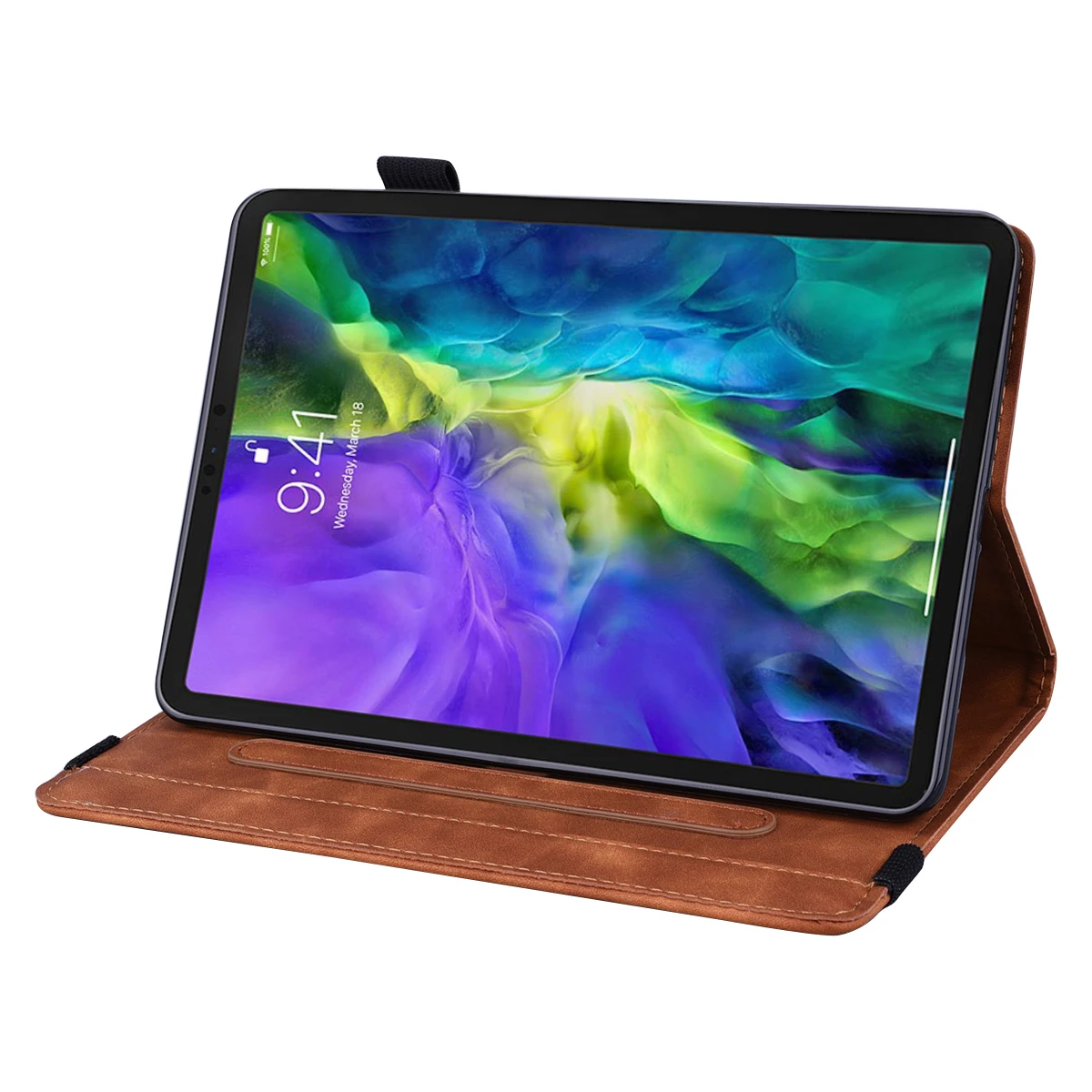 Кожаный чехол с 5-цветным Цветочным 3D-Тиснением Для Apple iPad Pro 12.9 2020 Case Tablet Funda для iPad Pro 12 9 Cover 4-го поколения + Ручка Изображение 4