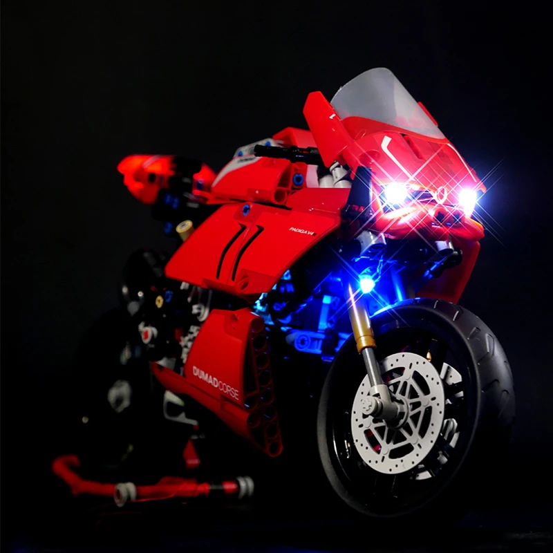 Комплект Светодиодной Подсветки для LEGO 42107 Ducatis Panigale V4 R Строительные Блоки Кирпичная Игрушка (Только светодиодная Подсветка, Модель без блоков) Изображение 0