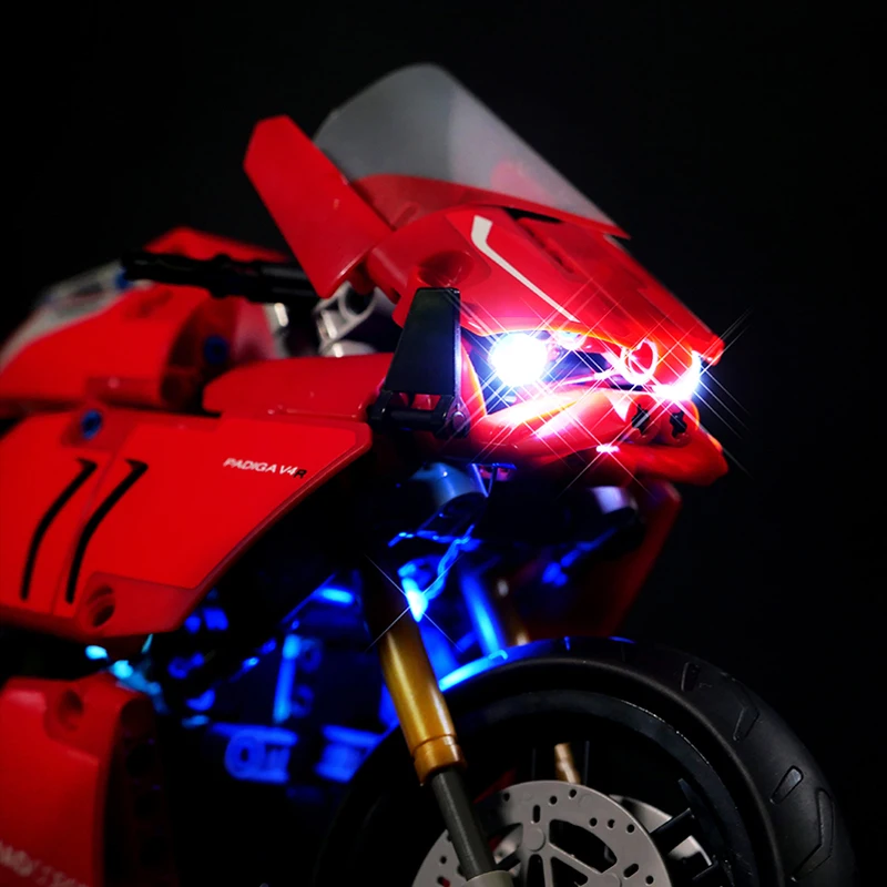 Комплект Светодиодной Подсветки для LEGO 42107 Ducatis Panigale V4 R Строительные Блоки Кирпичная Игрушка (Только светодиодная Подсветка, Модель без блоков) Изображение 2