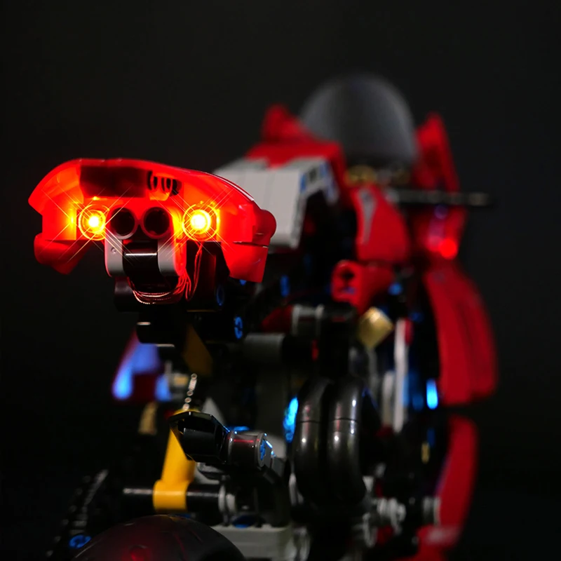 Комплект Светодиодной Подсветки для LEGO 42107 Ducatis Panigale V4 R Строительные Блоки Кирпичная Игрушка (Только светодиодная Подсветка, Модель без блоков) Изображение 3